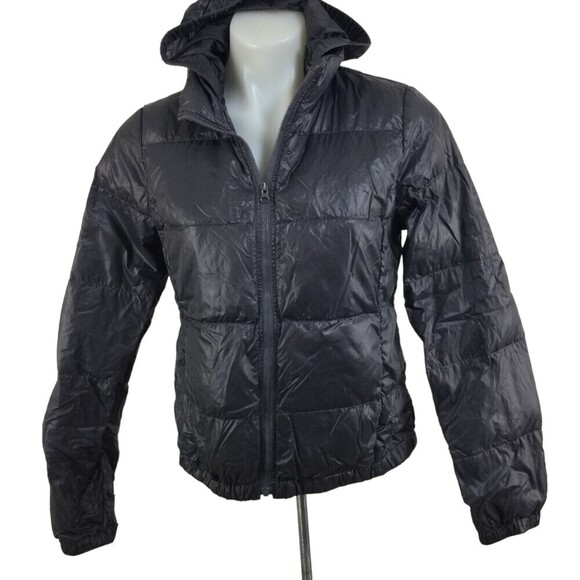 J. Crew Jackets & Blazers - J. Crew Nylon Down Puffer Full Zip Hooded  Bomber Jacket Blue Size Small